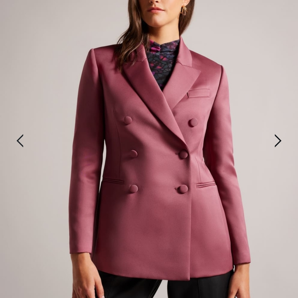 NWT Ted Baker Satin pink Blazer (size 4)